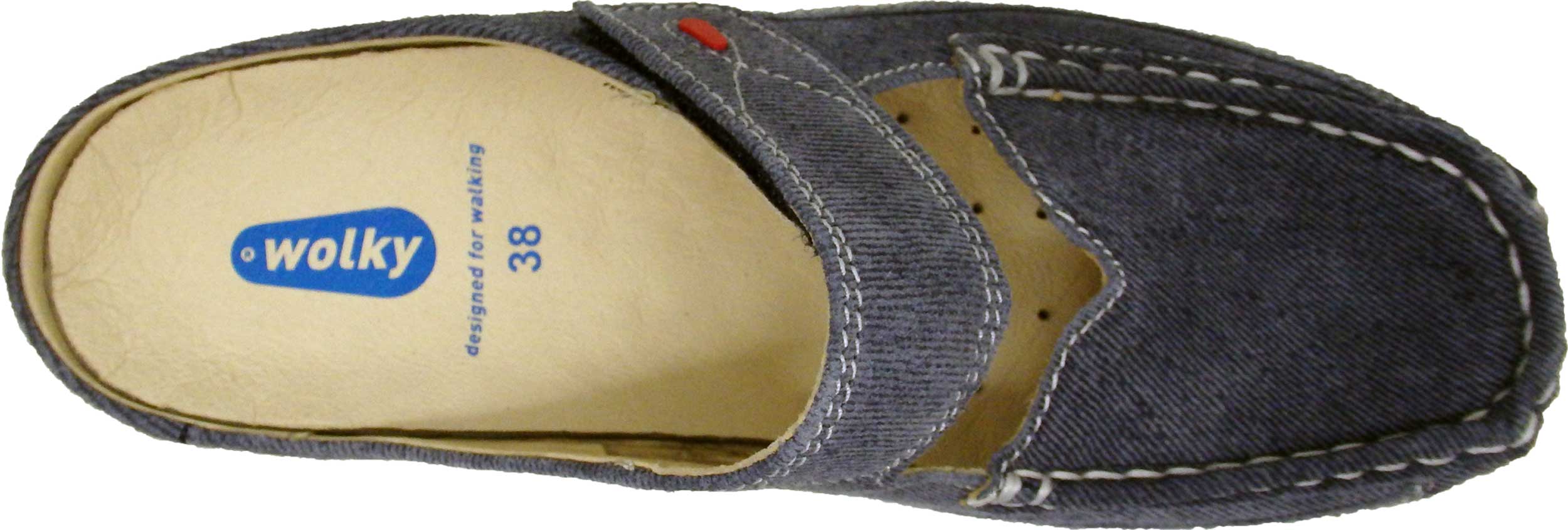 Wolky Pantoffel Roll Slipper jeans suede denim