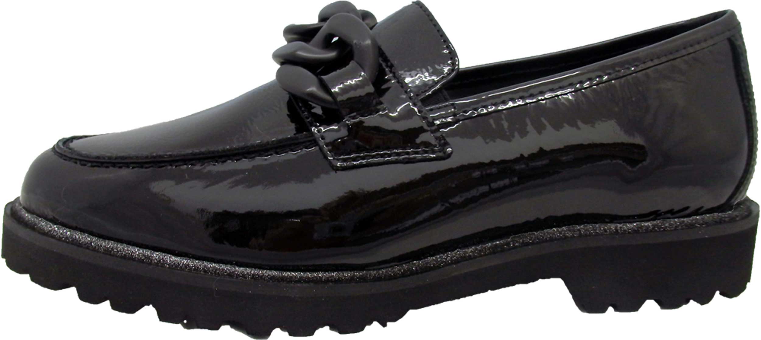 Sioux Loafer Meredith Lackleder schwarz